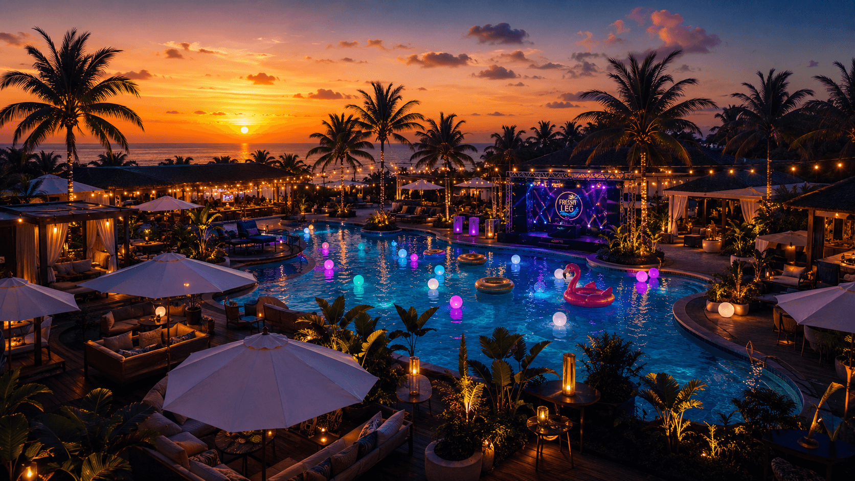 Fresh Leg Pool Party main venue